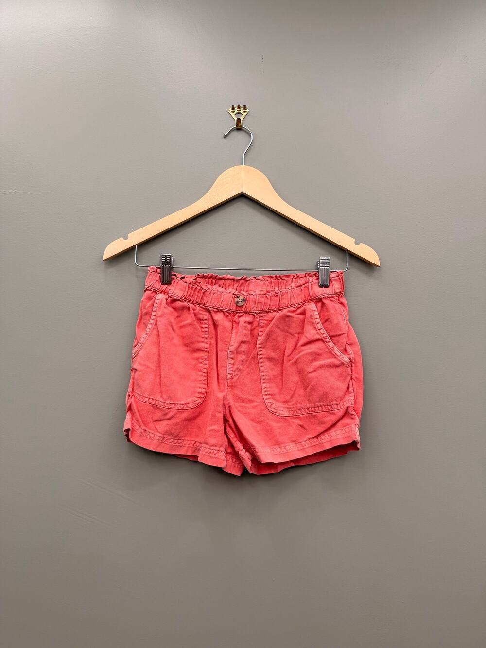 Cat & Jack Coral Paperbag Waist Pull On Shorts Girls 10/12